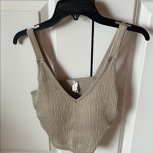 Wishlist Tan Ribbed Camisole